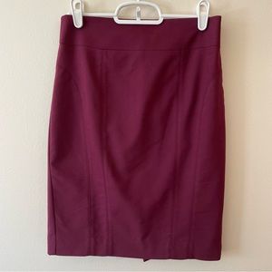 Express Burgundy Pencil Skirt